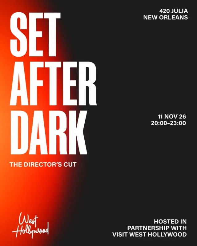 Picture the scene: SET After Dark meets The Director’s Cut. 🎞️🍸
 
West Hollywood meets NOLA as we take over @420juliast for SET’s official opening party. Think cinematic moments, late-night sounds and a slice of @visitweho in the Crescent City. A night designed for unexpected encounters and that signature SET after-hours energy (IYKYK).
 
See you After Dark – we’ll be in the screening room.
 
#SET2026 #SETTheShow #TheNextCut